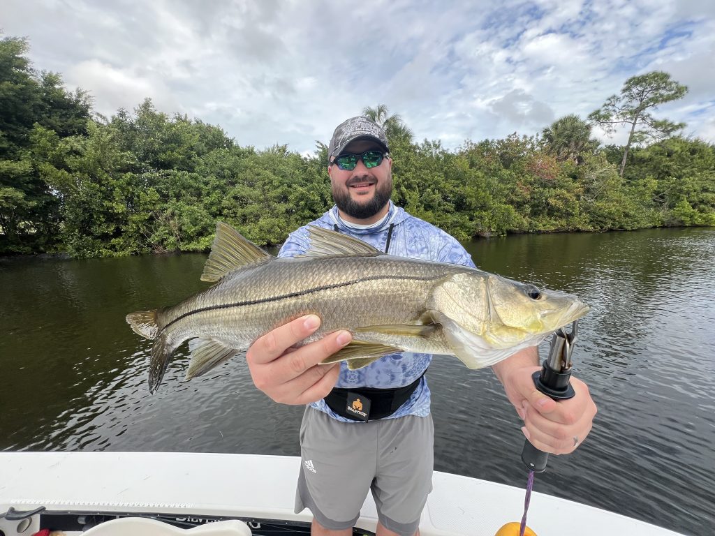 nice size backcountry snook caught on a marco island and naples charter with naples fishing charters